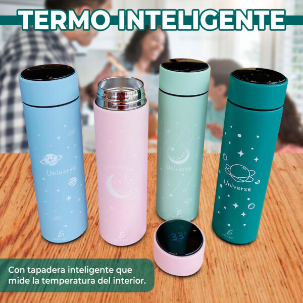 Termo Inteligente 500ml Con Pantalla Lcd De Temperatura Diseños Diferentes